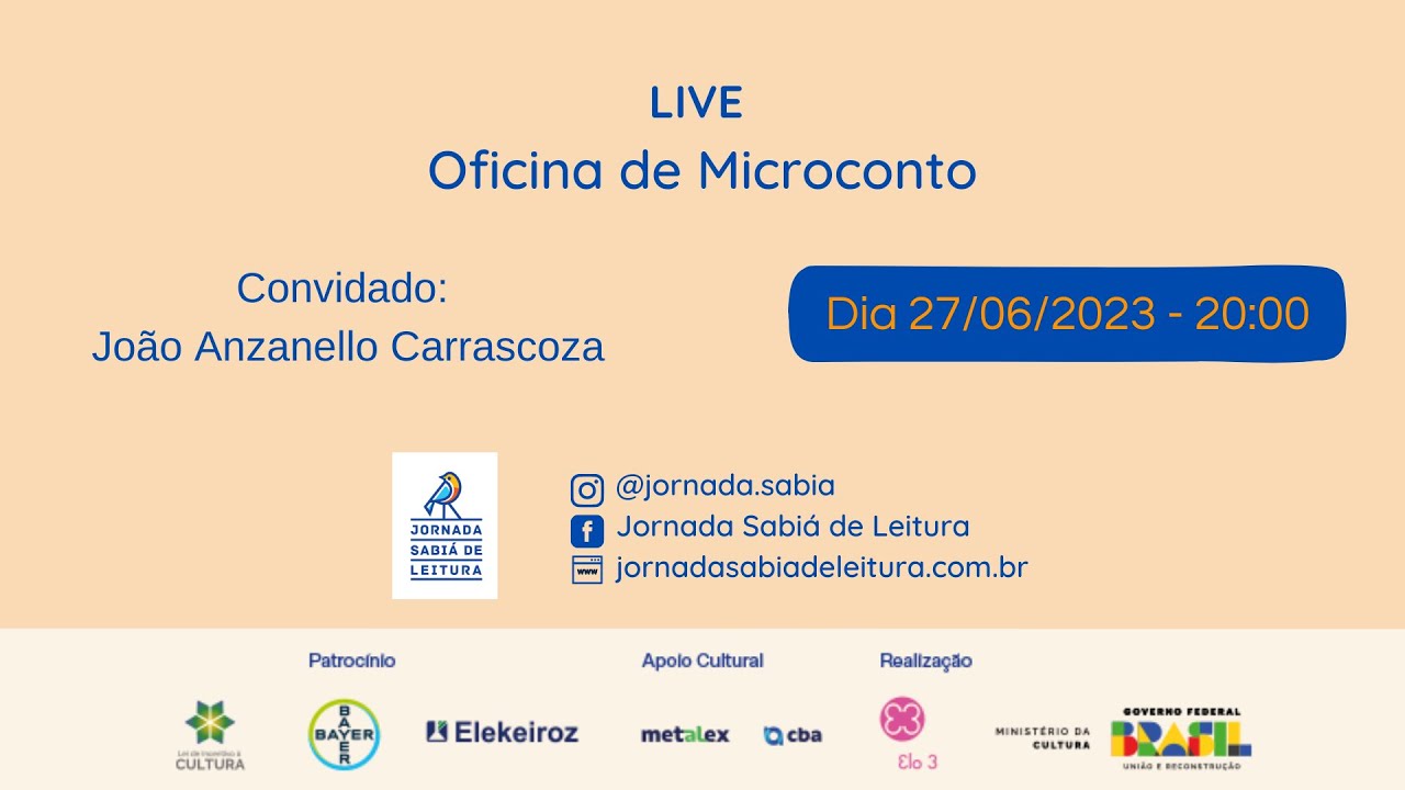Oficina de Microconto – com João Carrascoza
