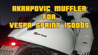 vespa sprint 150 abs ngupgrade nang akrapovic muffler w/shoundcheck#viralvideo #muffler #motorcycle