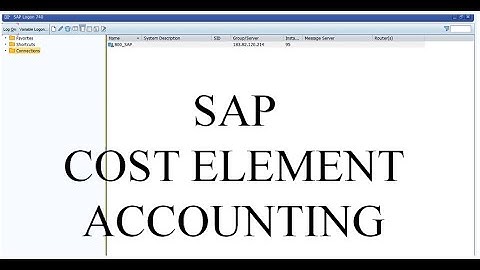 SAP  CO | Cost Element Accounting | SAP CONTROLING
