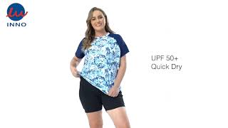 Inno Plus Size Rash Guard Swimsuit