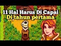 11 hal yang harus di capai di tahun pertama bermain stardew valley