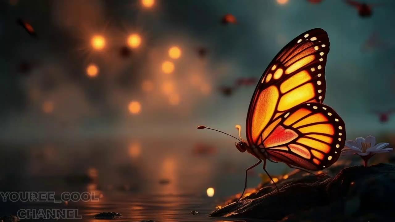 Relaxing Piano Music with Soft Water and Butterflies for Inner Peace