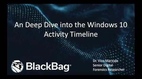 Windows 10 Activity Timeline:  An Investigator