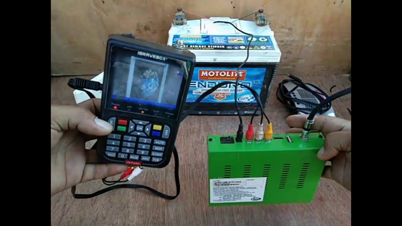 How to Use Satellite RECEIVER Without Power Adapter Using Battery 12V YouTube