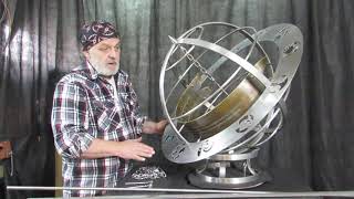 видео: Армиллярная сфера из нержавеющей стали. картинка: Армиллярная сфера из нержавеющей стали.