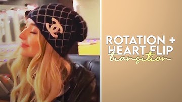 rotation + heart flip transition on videostar