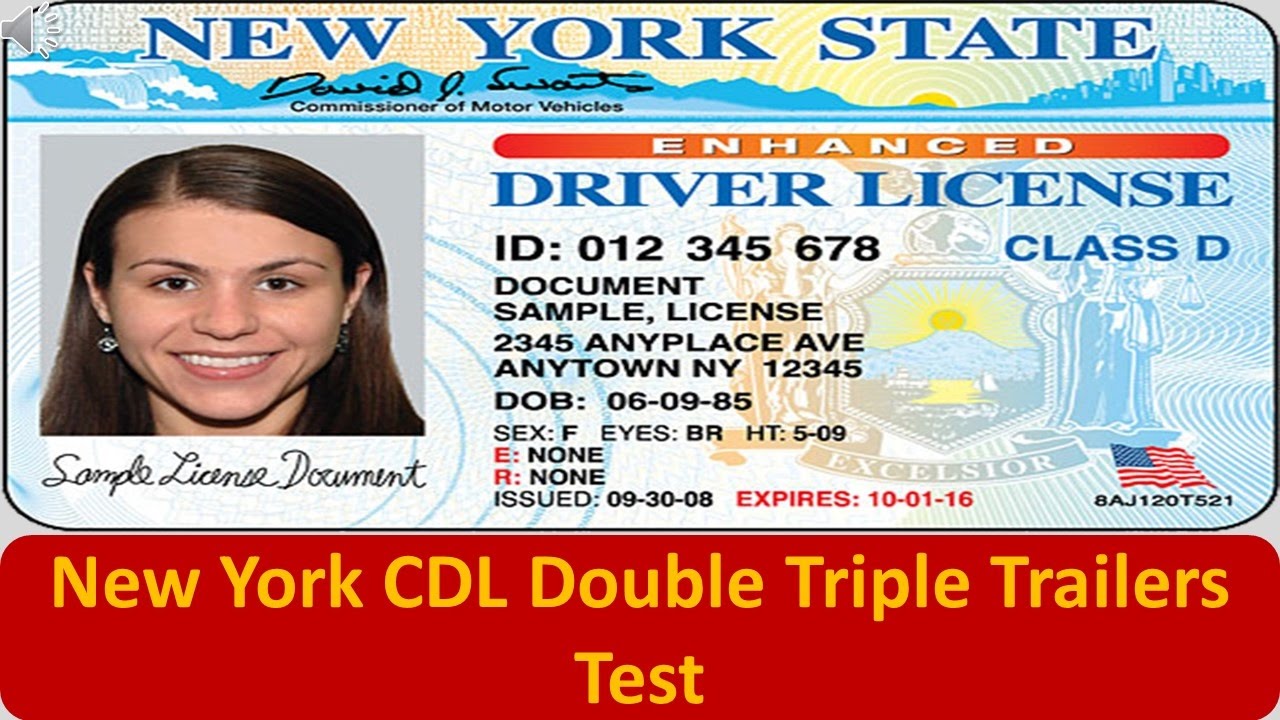 New York CDL Double Triple Trailers Test - YouTube