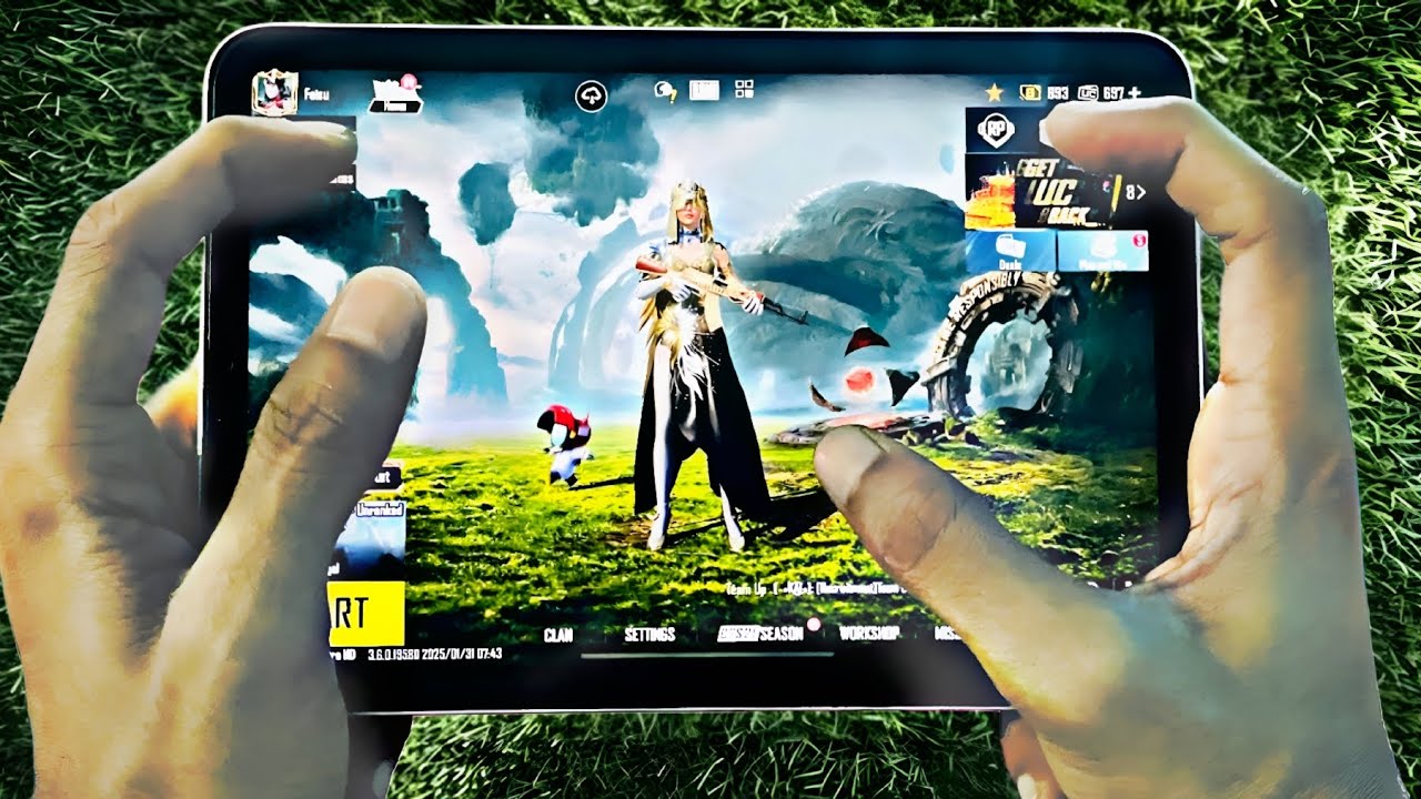 IPAD MINI 6 PUBG HANDCAM 🔥 PUBG TEST ♥️ HDR+EXTREME 🔥 4 FINGERS CLAW+ ...