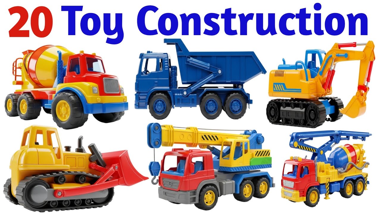 20 Construction Toys for Kids 🚧 | निर्माण वाहनों के नाम | Kids Learning & Educational Video