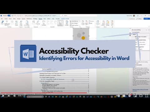 Identifying Errors in the Accessibility Checker for Microsoft Word