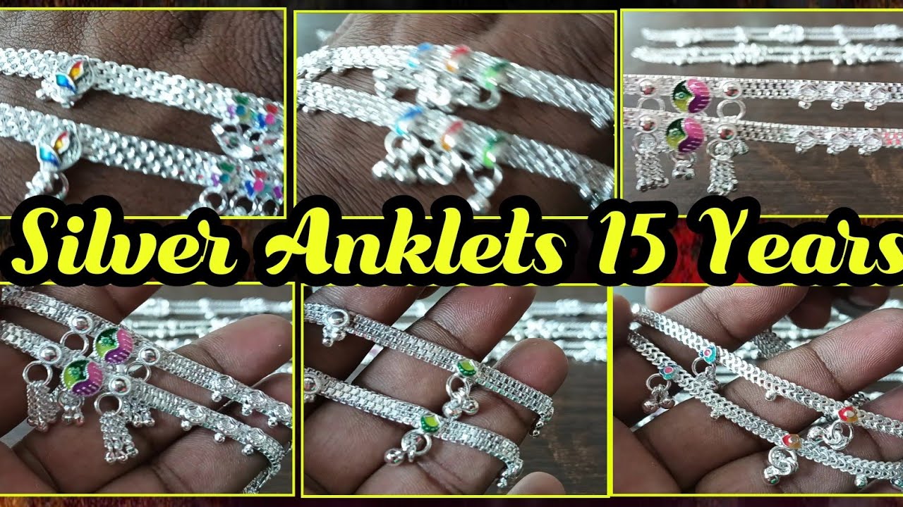 Silver Anklets 15 Years Girls Velli Kolusu Payal Design YouTube