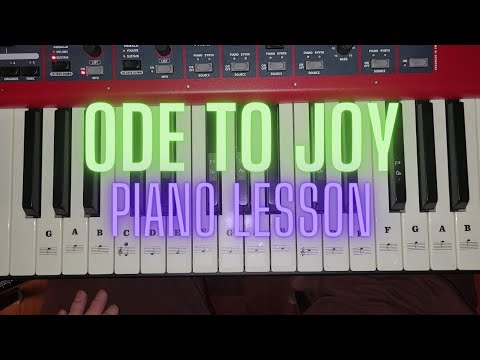 Ode to Joy (Easy Piano Lesson with Sheet Music and Note Letters)