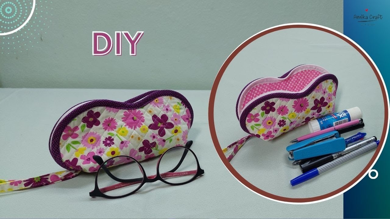 DIY Sunglass case for beginner /Glasses Holder/ Stationery bag