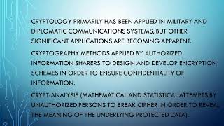 Cryptography أمنية المعلومات - نظام التشفير #التعليم_الالكتروني #هندسة_حاسبات #Google #Classroom