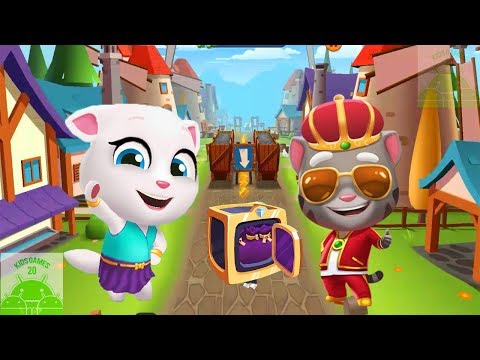 talking-tom-gold-run-android-gameplay-|-neon-angela-vs-king-tom