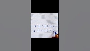 How To Write English Capital Cursive Letters A - G ✍️🧑‍💻  #shorts # viral #trending  #handwriting