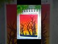 A beautiful sunset drawing with watercolour #art #shorts #watercolour #art
