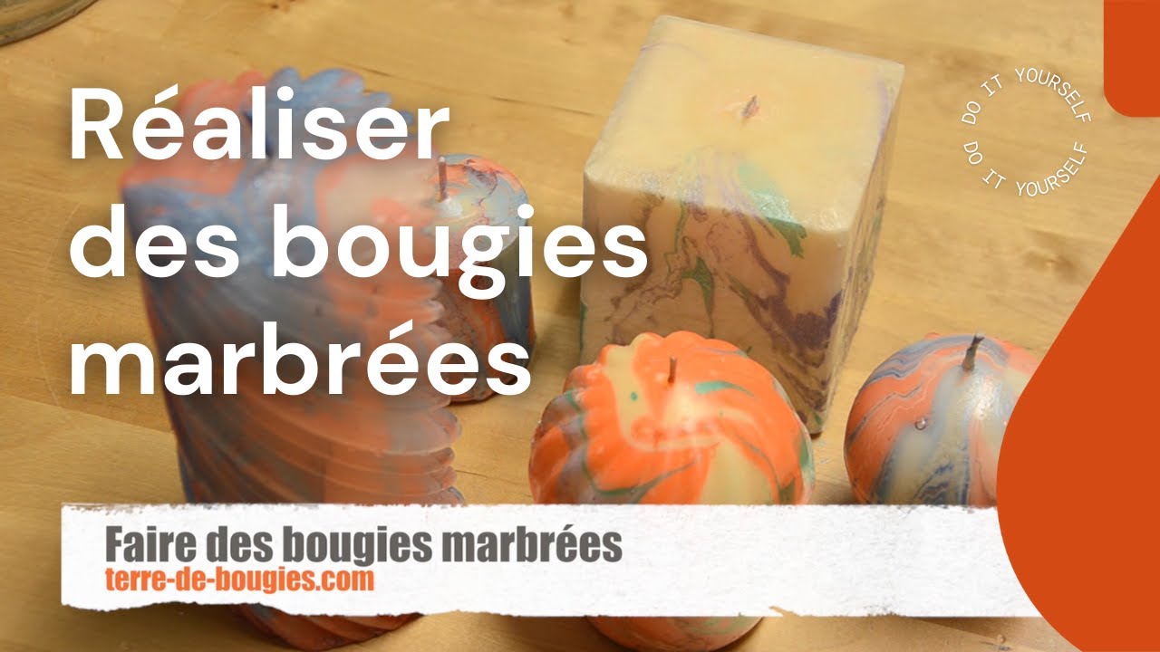 Réaliser FACILEMENT vos BOUGIES MARBRÉES avec Colorants