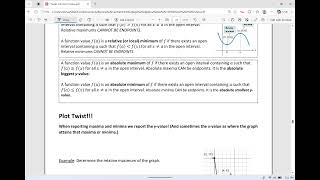 ColAlg 2-5-3 Relative and Absolute Maximia and Minima