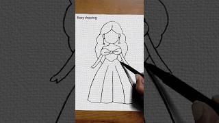 Simple princess drawing with pencil for beginners