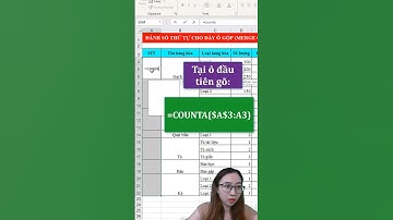 Cách đánh số thứ tự khi gộp ô trong excel, biết sớm sướng sớm | Nguyễn Thị Hường Shorts