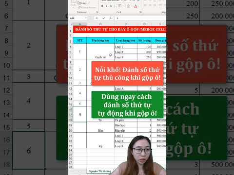 #2023 Cách đánh số thứ tự khi gộp ô trong excel, biết sớm sướng sớm | Nguyễn Thị Hường Shorts