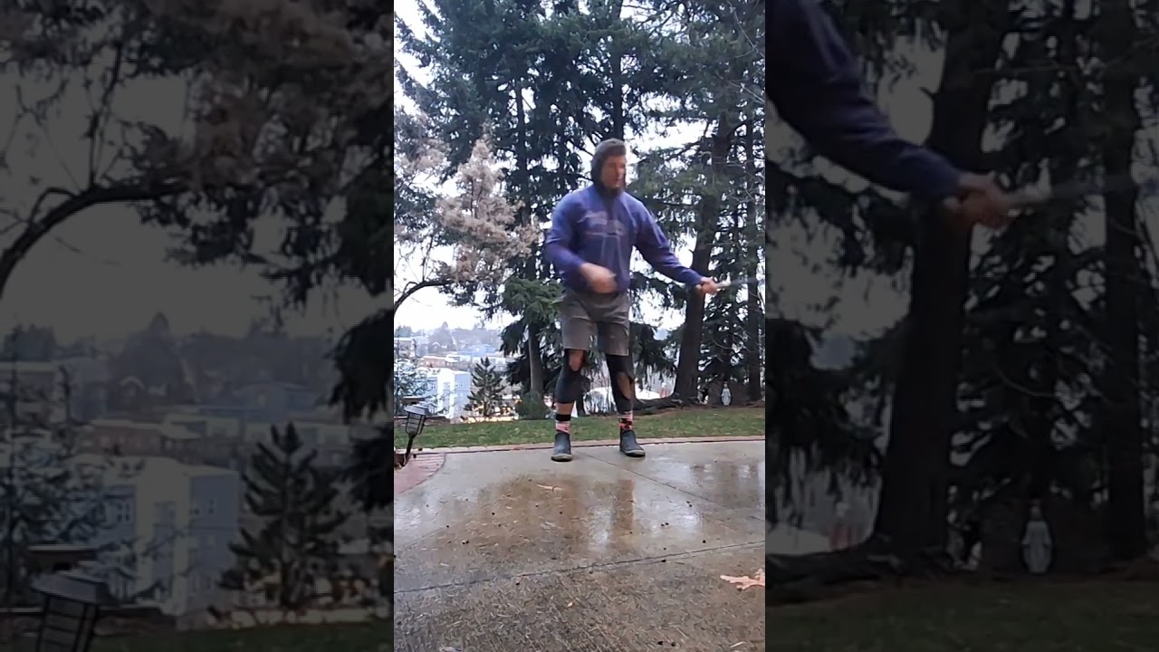 switch hit swinging a 34 31 Carolina club 2011 ed. maple bat in light sleet and 0 degrees Celsius