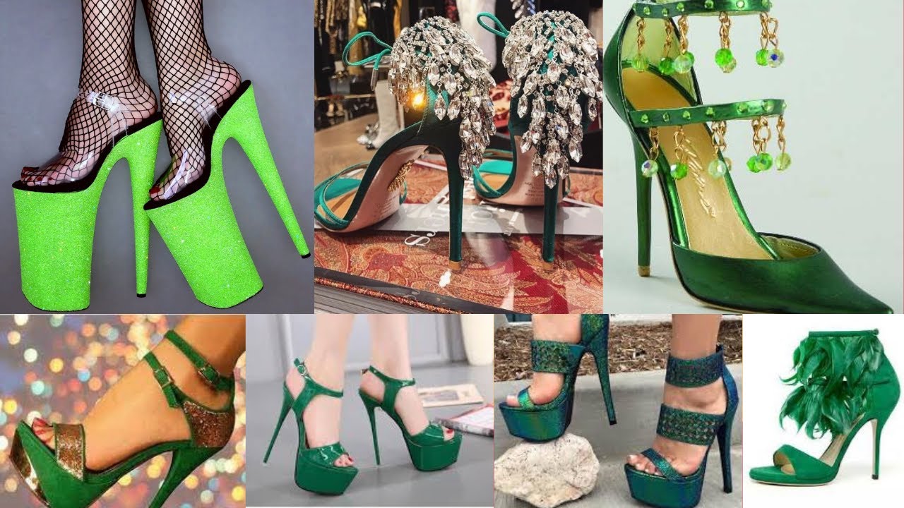 Top latest green sandals||high heels collection2021||new heel||green high heel||beautiful green heel