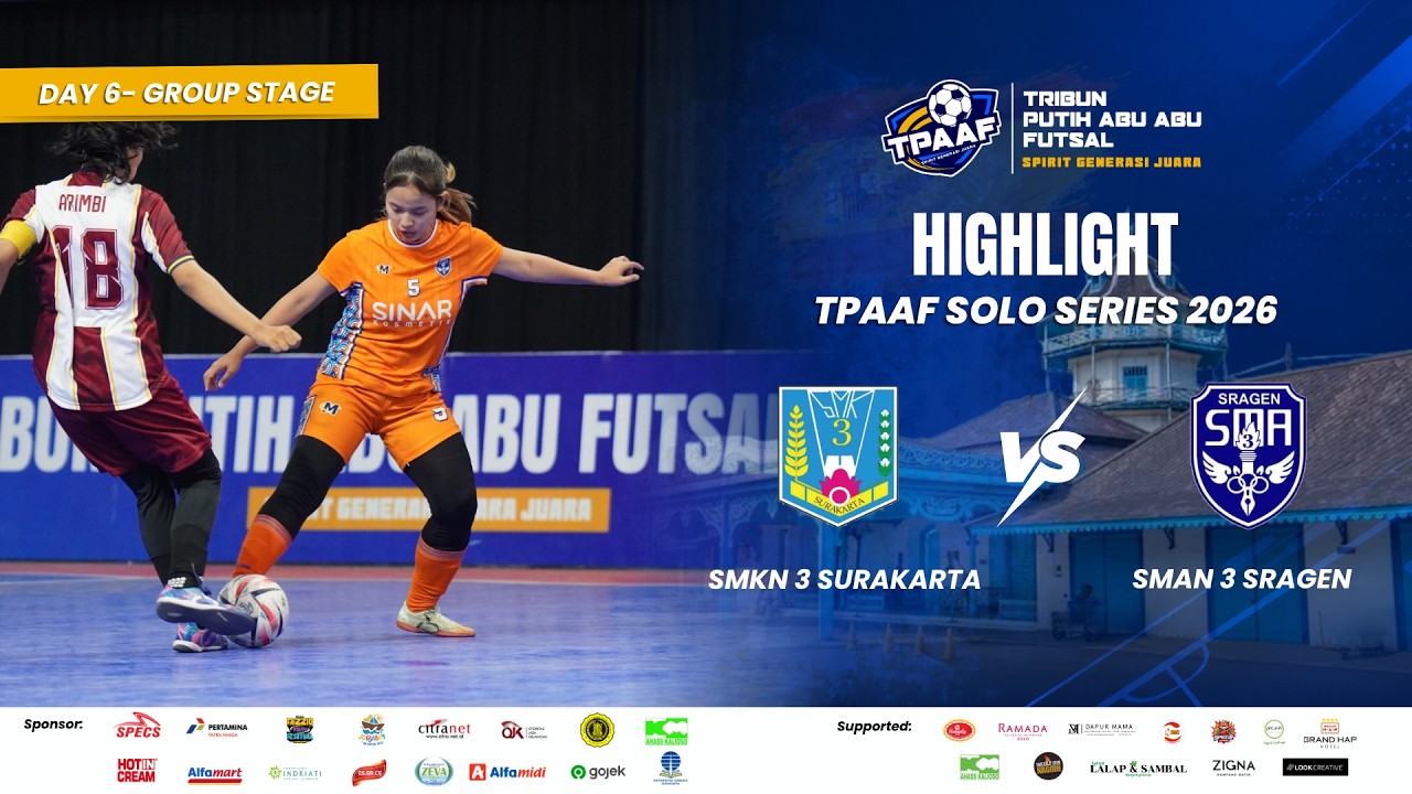 Highlight Tribun Putih Abu-Abu Futsal Solo Series 2026 | SMAN 3 SRAGEN VS SMKN 3 SURAKARTA