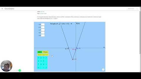 Modulus Function Critical Points Self Assessment – GeoGebra