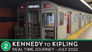 Toronto Transit Commission  Real Time Journey  Line 2  Kennedy to Kipling