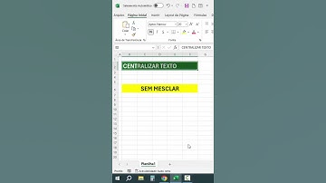 Centralizar Texto no Excel Sem Mesclar as Células | ASSIM É FÁCIL
