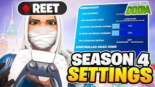 Reet Shows NEW *BEST* Controller Settings For Fortnite Season 4! (PS5/PS4/PC/XBOX)