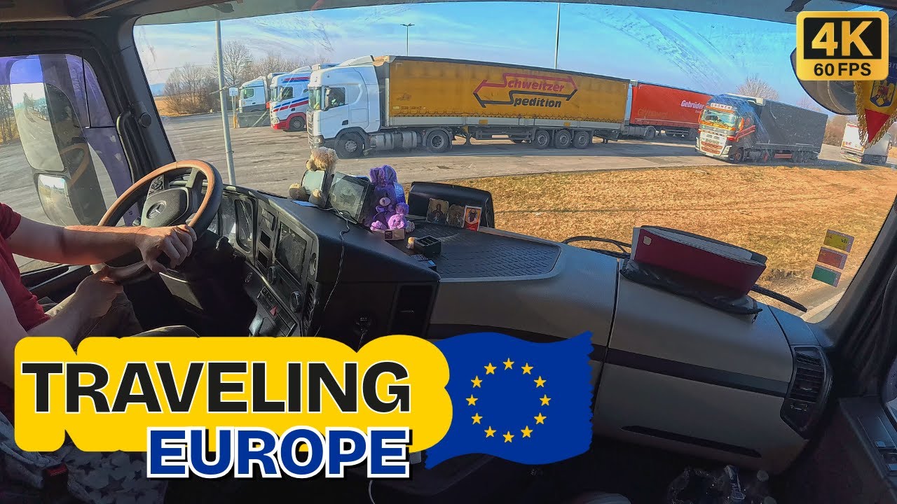 Это настоящая жизнь водителя грузовика в Европе ❗Вождение Mercedes от первого лица в формате 4K