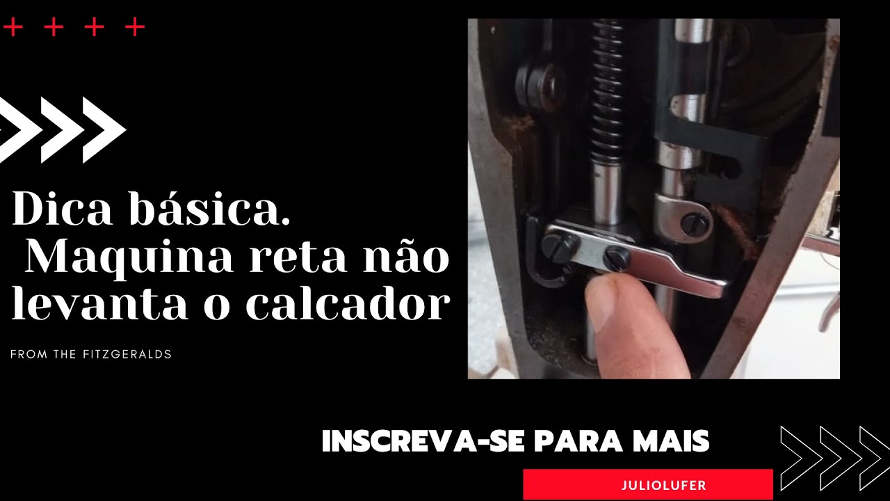 Maquina de costura reta não aciona o calcador ...