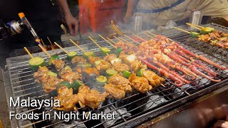 【4K Local Food】Delicious Malaysia Local Food Compilations of Various Food in night markets