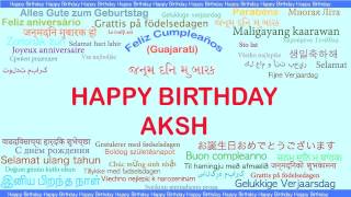 Aksh   Languages Idiomas - Happy Birthday