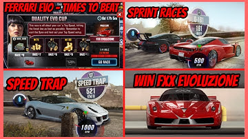 CSR 2 | Ferrari Celebration EVO Cup | Times to Beat & Final Time, Sprint & Speed Trap Races