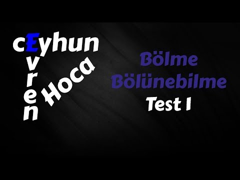 Bölme Bölünebilme | Ezber Bozan | YGS Matematik | Test 1