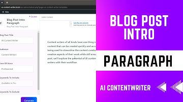 How to Create Blog Post Intro Paragraph using WP AI Content Writer