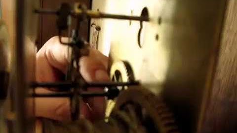 Grasshopper longcase clock under construction