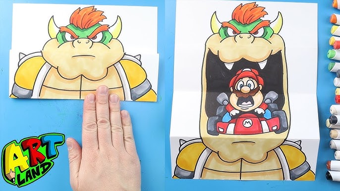 Como DESENHAR o bowser do FILME DO Mario- Como DIBUJAR a BOWSER Super Mario  how to draw BOWSER 