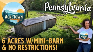 Pennsylvania Land for Sale | 6 acres w/Mini-Barn | On-Site Power | Cleared | No Restrictions!
