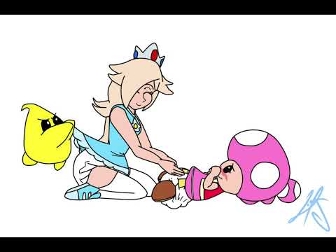 Toadette getting a diaper change by Rosalina story voiced by Childish Dad (Dave)