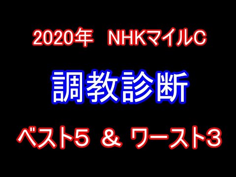 【調教診断】2020  NHKマイルC