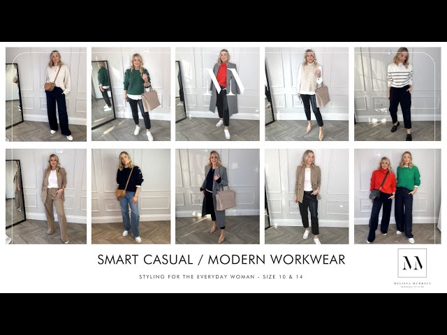 How to Style Modern Work Wear / Smart Casual Outfits. Styling Mistakes to  Avoid. Size 14 & 10. 