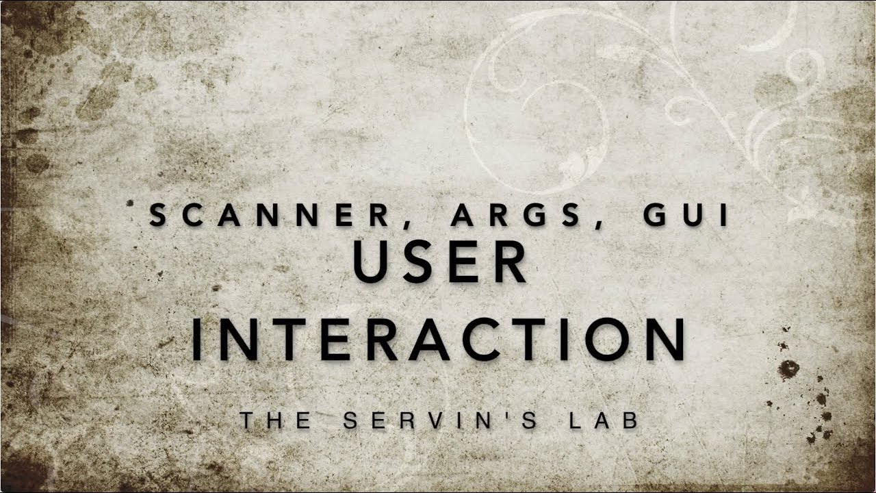 User Interaction/Interface in Java: Scanner, command line args, and ...