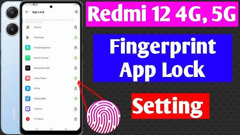Redmi 12 4g fingerprint app lock setting | redmi 12 app par fingerprint lock kaise lagaen