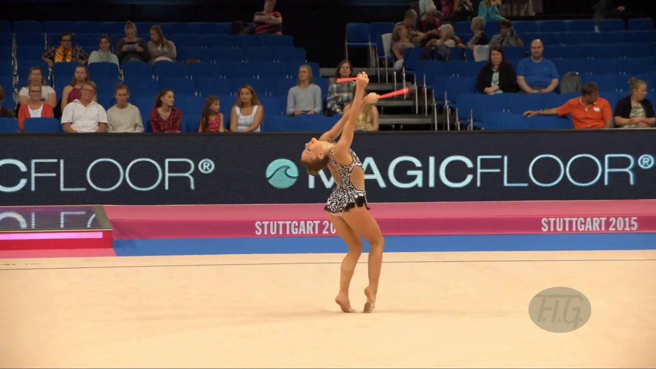 Spela KRATOCHWILL (SLO) 2015 Rhythmic Worlds Stuttgart - Qualifications Clubs