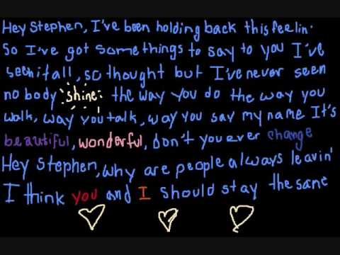Taylor Swift- Hey Stephen w/lyrics
